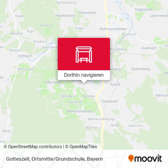 Gotteszell, Ortsmitte / Grundschule Karte