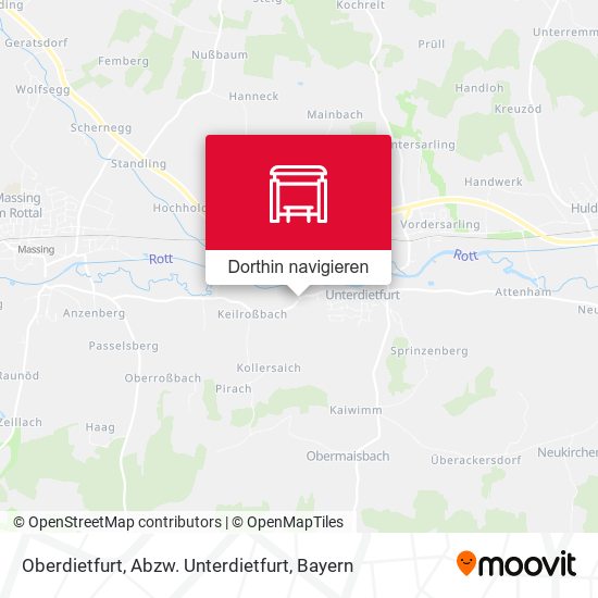 Oberdietfurt, Abzw. Unterdietfurt Karte