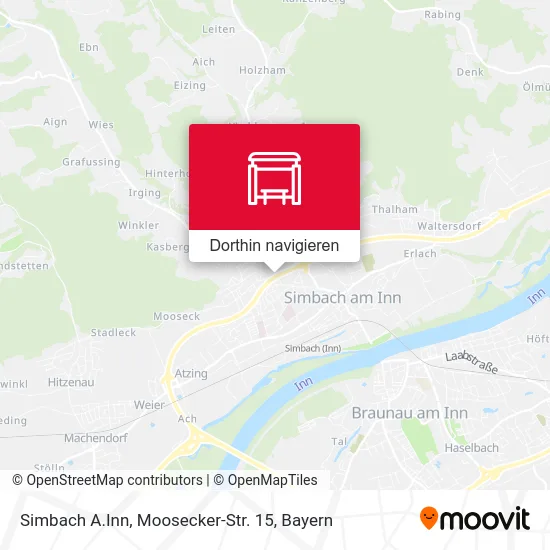 Simbach A.Inn, Moosecker-Str. 15 Karte
