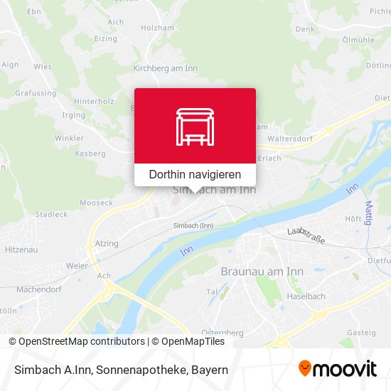 Simbach A.Inn, Sonnenapotheke Karte