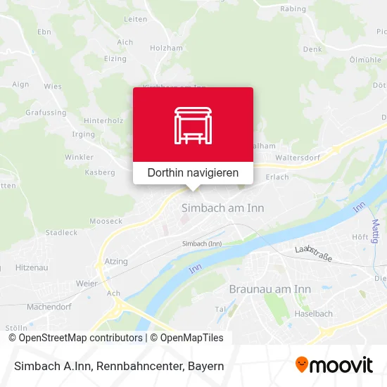 Simbach A.Inn, Rennbahncenter Karte