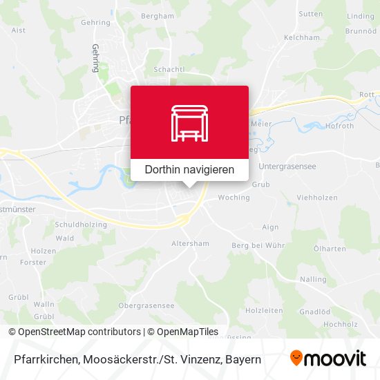Pfarrkirchen, Moosäckerstr. / St. Vinzenz Karte