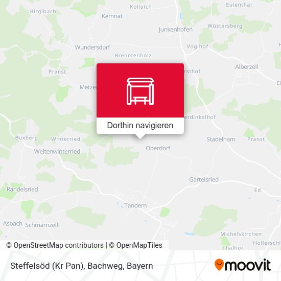 Steffelsöd (Kr Pan), Bachweg Karte