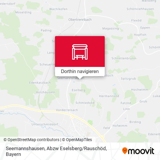 Seemannshausen, Abzw Eselsberg / Rauschöd Karte