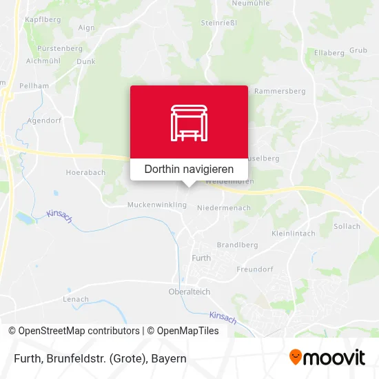 Furth, Brunfeldstr. (Grote) Karte