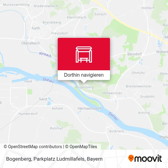 Bogenberg, Parkplatz Ludmillafels Karte