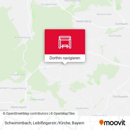 Schwimmbach, Leiblfingerstr. / Kirche Karte