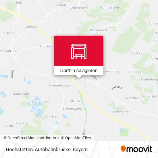 Hochstetten, Autobahnbrücke Karte