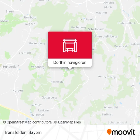 Irensfelden Karte