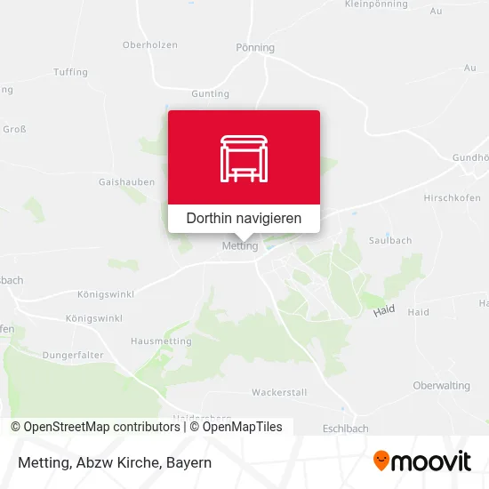 Metting, Abzw Kirche Karte
