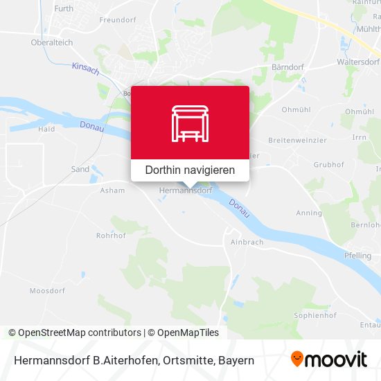 Hermannsdorf B.Aiterhofen, Ortsmitte Karte