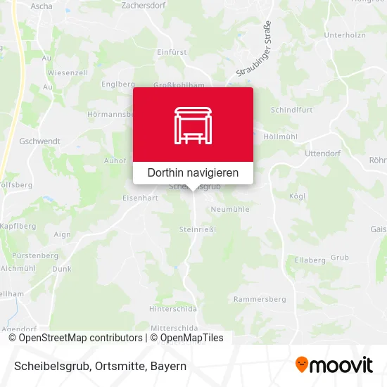 Scheibelsgrub, Ortsmitte Karte