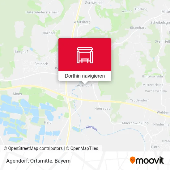 Agendorf, Ortsmitte Karte