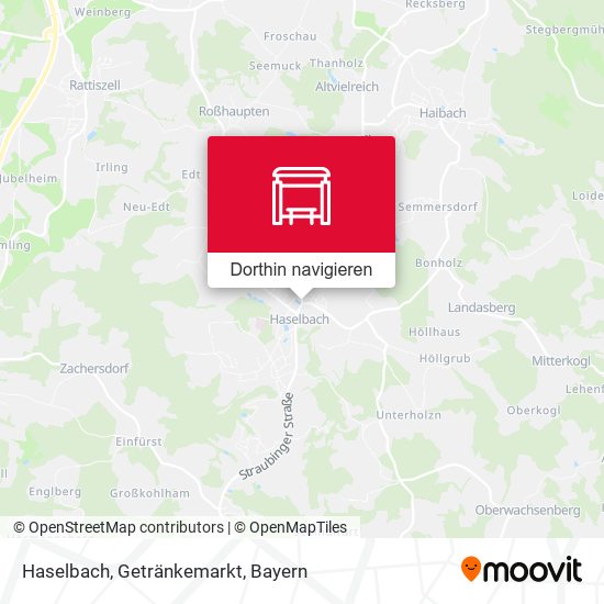 Haselbach, Getränkemarkt Karte