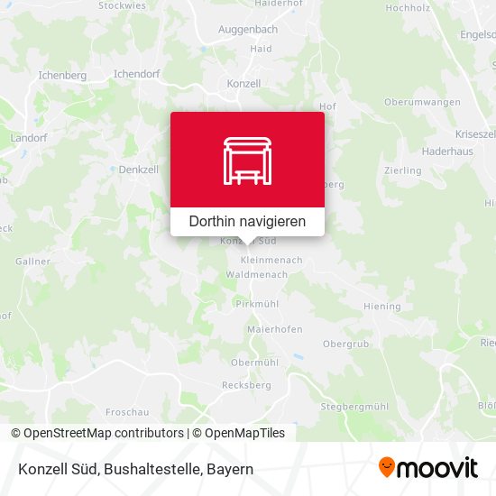 Konzell Süd, Bushaltestelle Karte