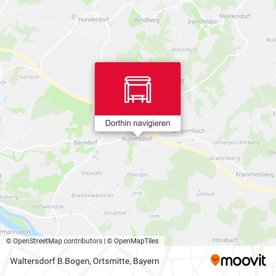 Waltersdorf B.Bogen, Ortsmitte Karte