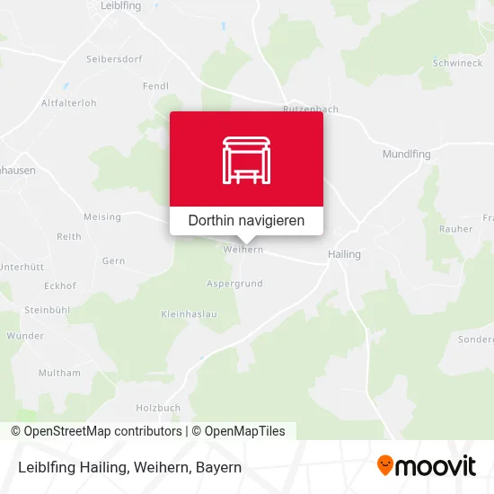 Leiblfing Hailing, Weihern Karte
