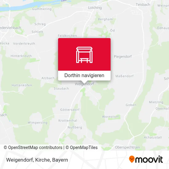 Weigendorf, Kirche Karte
