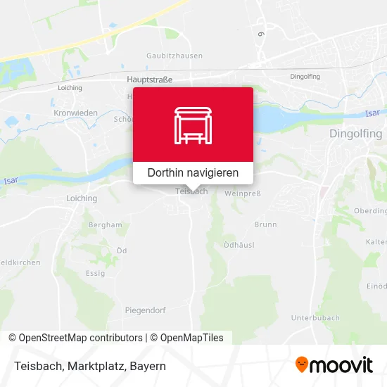 Teisbach, Marktplatz Karte
