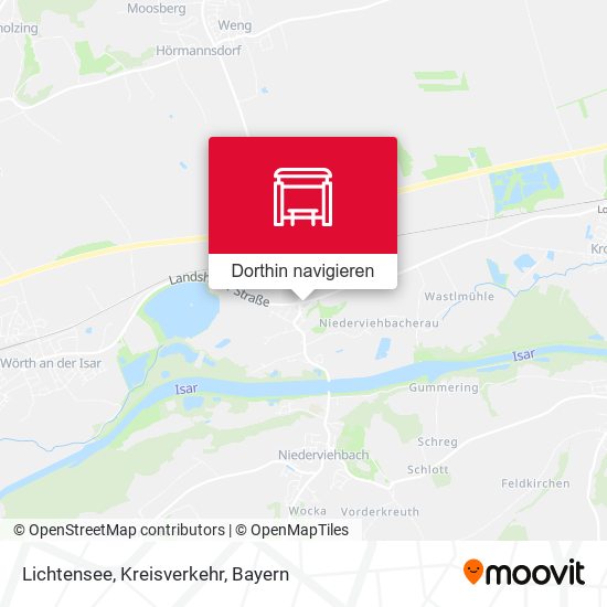 Lichtensee, Kreisverkehr Karte