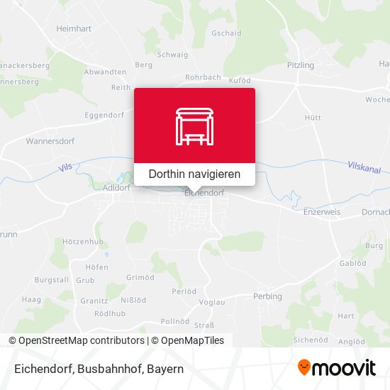 Eichendorf, Busbahnhof Karte