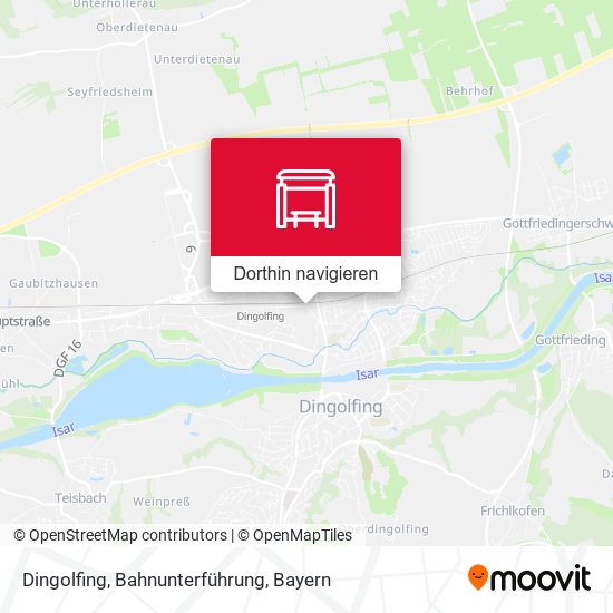 Dingolfing, Bahnunterführung Karte