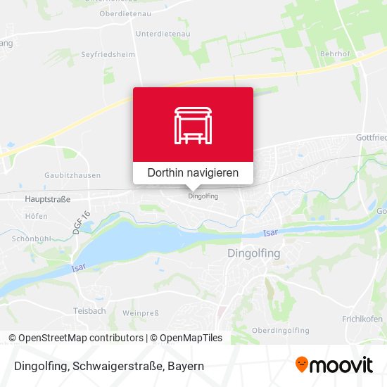Dingolfing, Schwaigerstraße Karte