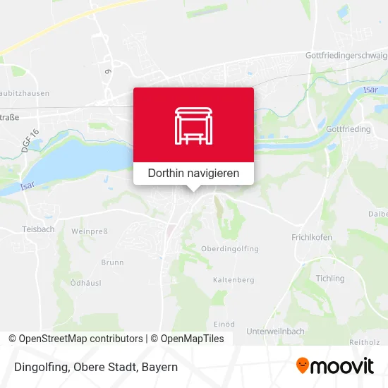 Dingolfing, Obere Stadt Karte