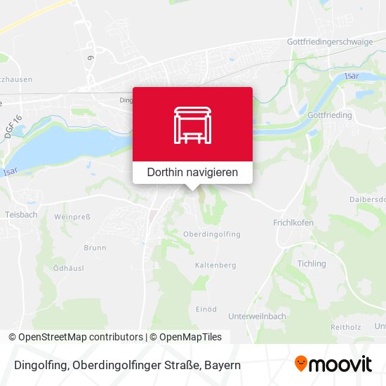 Dingolfing, Oberdingolfinger Straße Karte