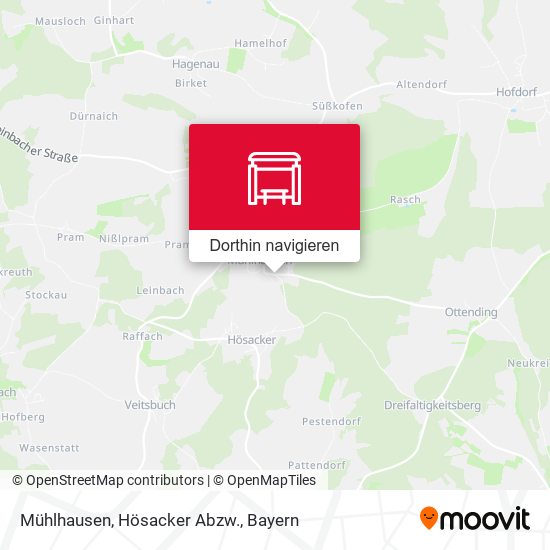 Mühlhausen, Hösacker Abzw. Karte