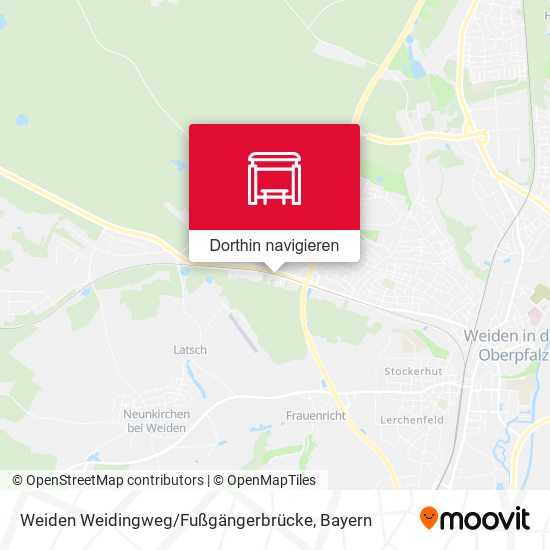 Weiden Weidingweg / Fußgängerbrücke Karte