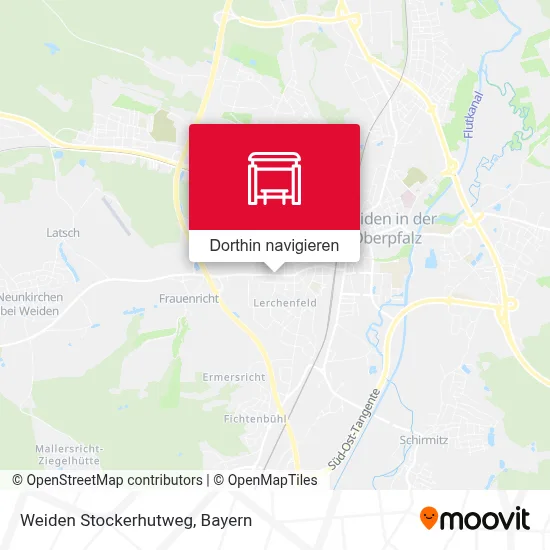 Weiden Stockerhutweg Karte