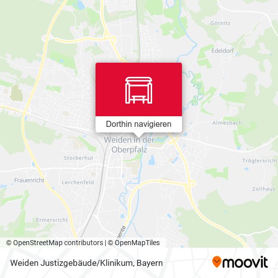 Weiden Justizgebäude/Klinikum Karte