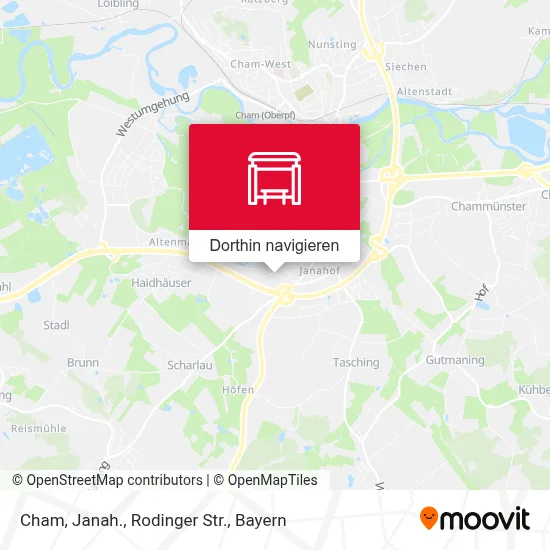 Cham, Janah., Rodinger Str. Karte
