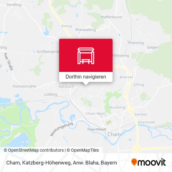 Cham, Katzberg-Höhenweg, Anw. Blaha Karte