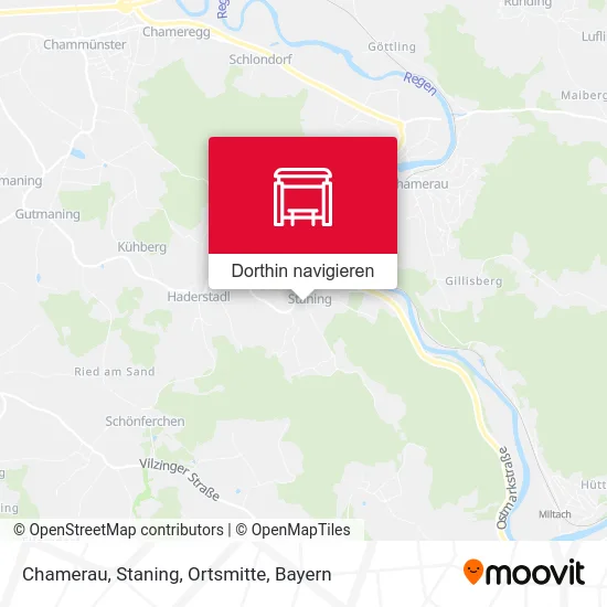 Chamerau, Staning, Ortsmitte Karte