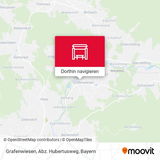 Grafenwiesen, Abz. Hubertusweg Karte