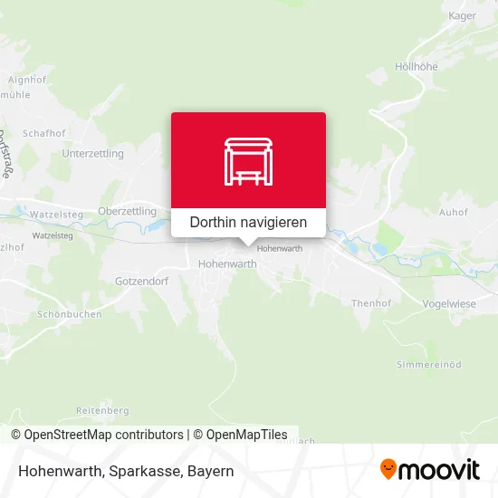 Hohenwarth, Sparkasse Karte