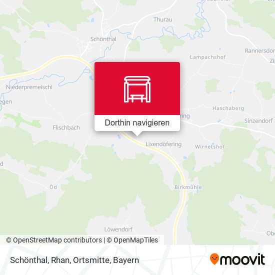 Schönthal, Rhan, Ortsmitte Karte