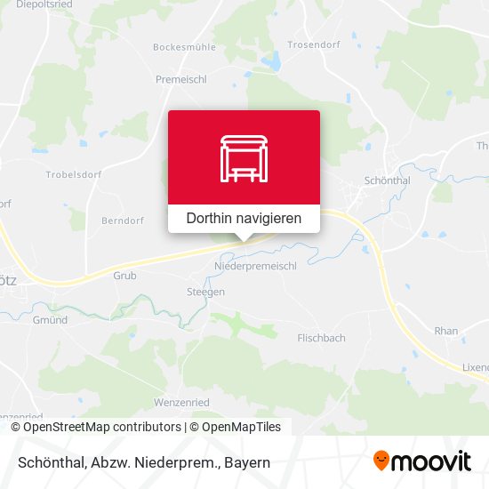 Schönthal, Abzw. Niederprem. Karte