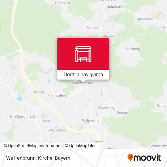 Waffenbrunn, Kirche Karte