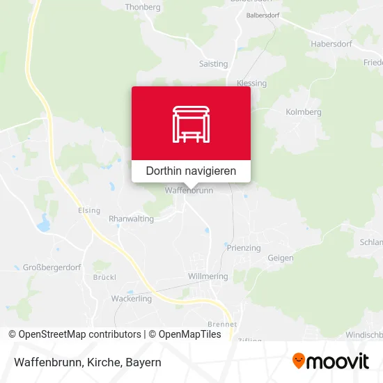 Waffenbrunn, Kirche Karte