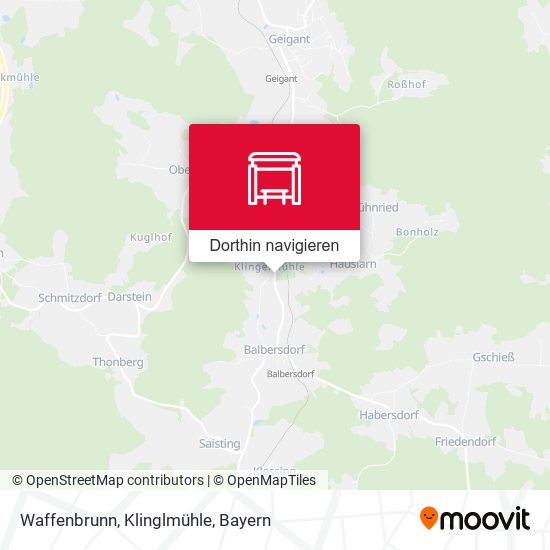 Waffenbrunn, Klinglmühle Karte