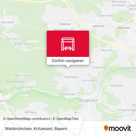 Waldmünchen, Kritzenast Karte