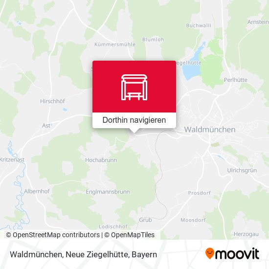 Waldmünchen, Neue Ziegelhütte Karte