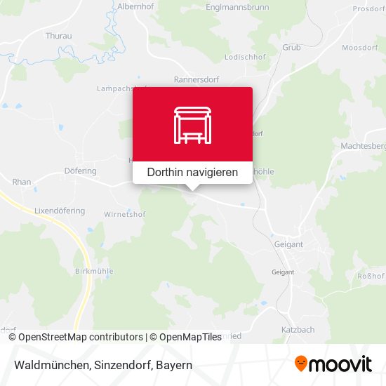 Waldmünchen, Sinzendorf Karte