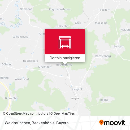 Waldmünchen, Beckenhöhle Karte