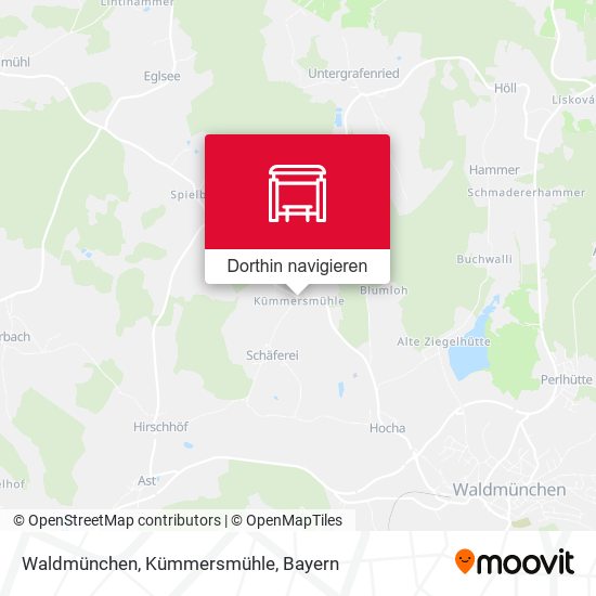 Waldmünchen, Kümmersmühle Karte