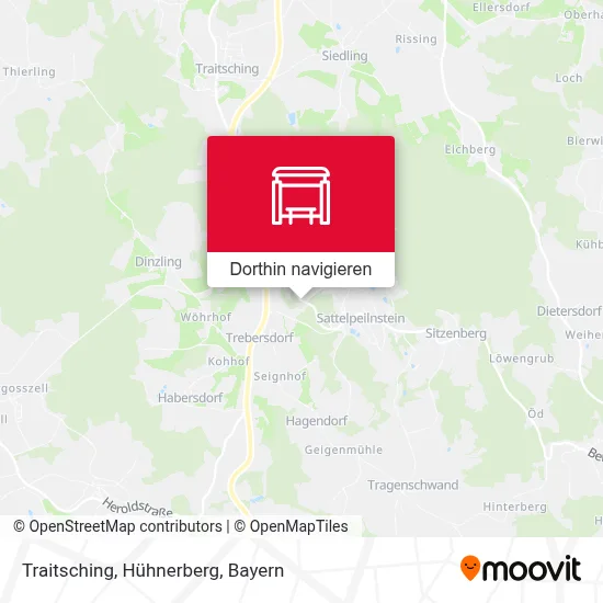 Traitsching, Hühnerberg Karte