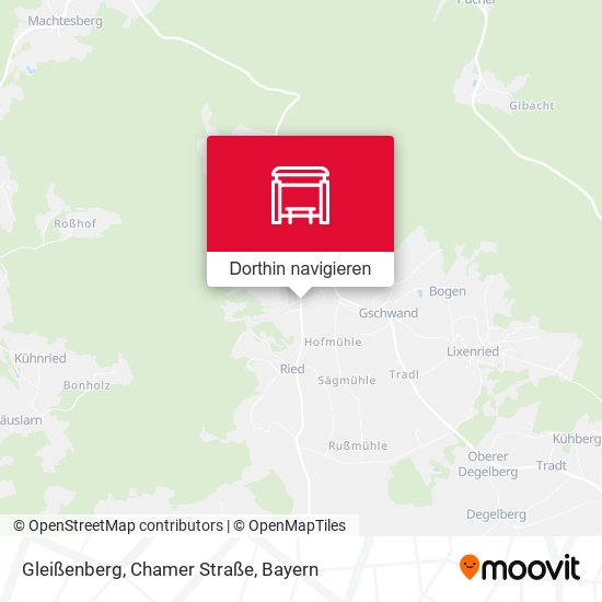 Gleißenberg, Chamer Straße Karte